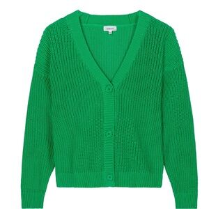 Kettlewell Emma Organic Chunky Knit Cardigan NWOT - Kelly Green